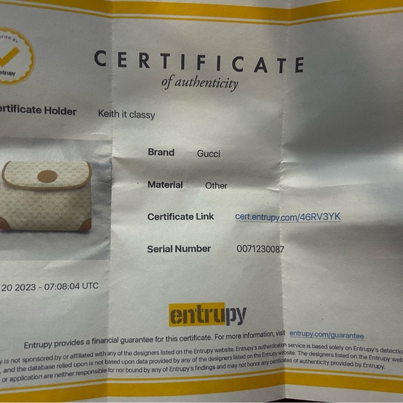 Vintage Gucci Crossbody with Entrupy COA - Picture 8 of 15